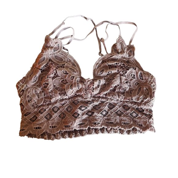 171. Mauve Lace Bralette – Size Large, Soft & Stretchy - Picture 1 of 3